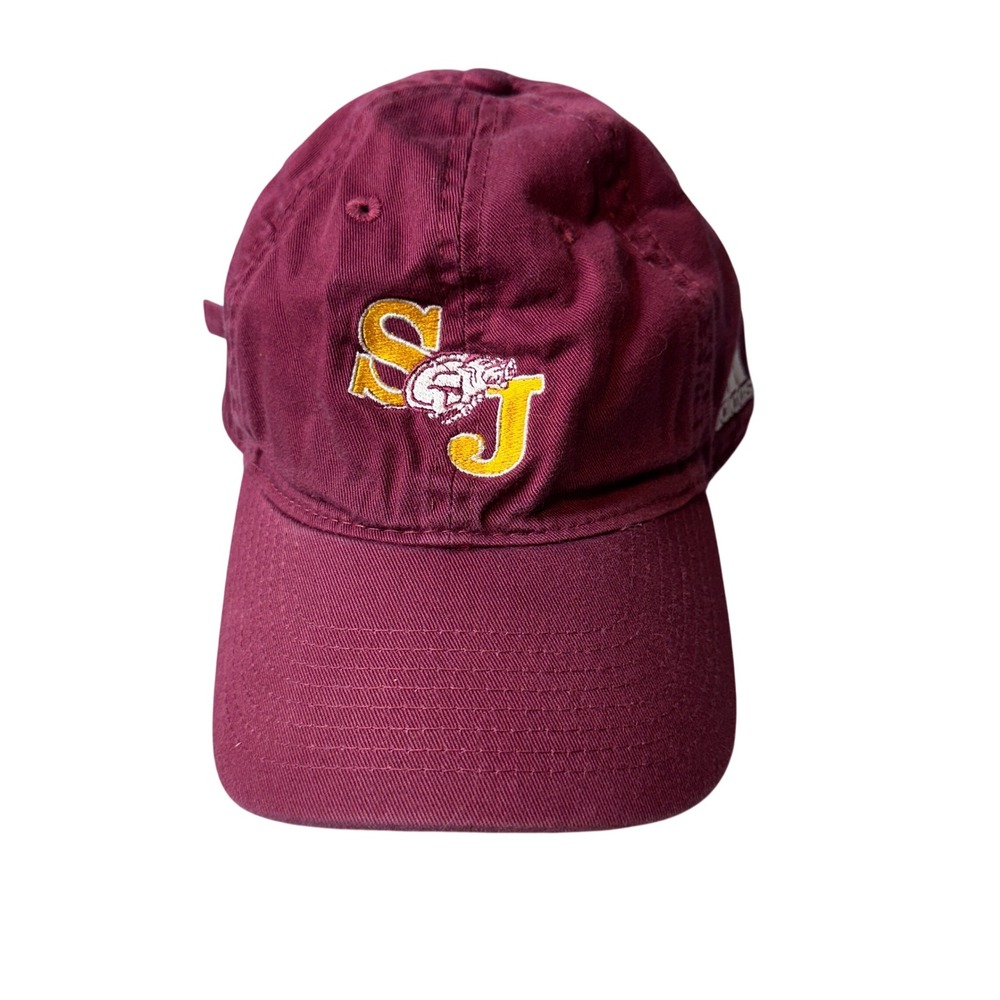 Adidas‎ Hat Unisex OS Maroon Saint Joseph's Hawks SJ Dad Cap Adjustable Cotton